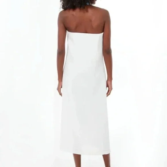 Tuckernuck Strapless White Midi Dress - Picture 3 of 12